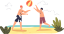 پیش‌نمایش فایل kids-playing-volleyball-at-beach-4930956 از پک خانواده و کودکان 1