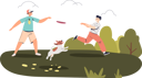 پیش‌نمایش فایل kids-playing-with-dog-at-park-4931007 از پک خانواده و کودکان 1