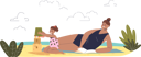 پیش‌نمایش فایل mom-and-daughter-enjoying-summer-beach-4930954 از پک خانواده و کودکان 1
