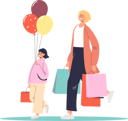 پیش‌نمایش فایل mom-and-daughter-going-to-shopping-4931020 از پک خانواده و کودکان 1