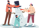 پیش‌نمایش فایل parents-decorating-snowman-with-kid-4931003 از پک خانواده و کودکان 1