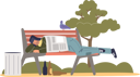 پیش‌نمایش فایل beggar-sleeping-on-street-bench-4931387 از پک افراد 2