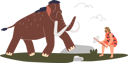 پیش‌نمایش فایل caveman-hunter-fighting-with-mammoth-4931425 از پک افراد 2
