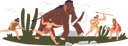 پیش‌نمایش فایل cavemen-hunters-with-spears-and-axes-hunting-mammoth-4931422 از پک افراد 2