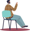 پیش‌نمایش فایل man-raising-hand-while-sitting-on-chair-4931397 از پک افراد 2