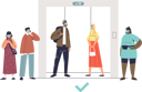 پیش‌نمایش فایل people-keeping-social-distance-and-waiting-for-elevator-4931412 از پک افراد 2