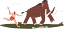 پیش‌نمایش فایل primitive-stone-age-man-hunting-mammoth-4931423 از پک افراد 2