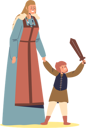 پیش‌نمایش فایل viking-mother-with-son-4931459 از پک افراد 2
