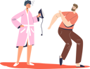 پیش‌نمایش فایل aggressive-wife-frightening-husband-with-iron-4931042 از پک خانواده و کودکان 2