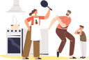 پیش‌نمایش فایل angry-housewife-screaming-on-husband-and-child-4931041 از پک خانواده و کودکان 2
