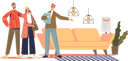 پیش‌نمایش فایل couple-shopping-for-couch-at-furniture-store-4931044 از پک خانواده و کودکان 2