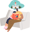 پیش‌نمایش فایل father-reading-fairytail-to-daughter-4931105 از پک خانواده و کودکان 2