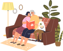 پیش‌نمایش فایل grandmother-reading-fairytale-to-kids-4931075 از پک خانواده و کودکان 2
