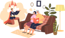 پیش‌نمایش فایل granny-reading-story-about-fairy-castle-to-granddaughter-4931074 از پک خانواده و کودکان 2