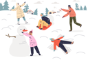 پیش‌نمایش فایل kids-playing-with-snowballs-4931101 از پک خانواده و کودکان 2