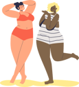 پیش‌نمایش فایل happy-plus-size-diverse-female-cartoon-characters-in-lingerie-body-positive-movement-concept-4930392 از پک زیبایی