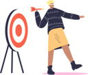 پیش‌نمایش فایل blindfolded-woman-holding-arrow-and-looking-to-target-in-wrong-direction-4931625 از پک افراد 3
