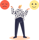 پیش‌نمایش فایل woman-choosing-between-happy-and-sad-faces-4931509 از پک افراد 3