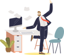 پیش‌نمایش فایل boss-dancing-on-workplace-after-successful-agreement-4930433 از پک کسب وکار 1