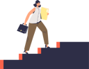 پیش‌نمایش فایل businesswoman-moving-up-on-career-ladder-professional-development-and-career-growth-concept-4930476 از پک کسب وکار 1