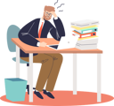 پیش‌نمایش فایل frustrated-businessman-overloaded-with-paperwork-4930444 از پک کسب وکار 1