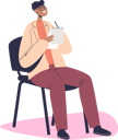پیش‌نمایش فایل man-student-writing-notes-on-coach-lecture-or-employee-seminar-4930423 از پک کسب وکار 1