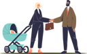 پیش‌نمایش فایل successful-businesswoman-with-baby-stroller-meeting-with-business-partners-4930429 از پک کسب وکار 1