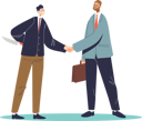 پیش‌نمایش فایل two-businessmen-shaking-hands-with-one-businessman-holding-knife-4930448 از پک کسب وکار 1