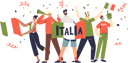 پیش‌نمایش فایل italian-fans-celebrate-italy-day-wearing-national-colors-and-holding-flags-4931676 از پک ورزش ها
