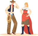 پیش‌نمایش فایل cowboy-and-cabaret-dancer-standing-together-4931367 از پک فعالیت افراد