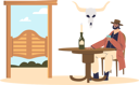 پیش‌نمایش فایل cowboy-at-table-drinking-alcohol-4931368 از پک فعالیت افراد
