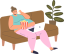 پیش‌نمایش فایل lazy-woman-eating-popcorn-while-watching-movie-4931297 از پک فعالیت افراد