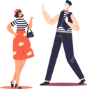 پیش‌نمایش فایل male-artist-and-female-wearing-stereotypical-clothes-4931311 از پک فعالیت افراد
