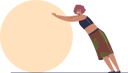 پیش‌نمایش فایل woman-pushing-circle-shape-4931349 از پک فعالیت افراد