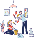 پیش‌نمایش فایل couple-take-care-of-houseplants-4991187 از پک طبیعت