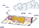 پیش‌نمایش فایل girl-sleeping-at-the-park-and-enjoying-music-4991180 از پک طبیعت