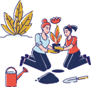 پیش‌نمایش فایل girls-doing-gardening-together-4991170 از پک طبیعت