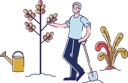 پیش‌نمایش فایل man-doing-plantation-and-holding-shovel-4991172 از پک طبیعت