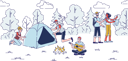 پیش‌نمایش فایل people-doing-camping-in-the-forest-4991158 از پک طبیعت