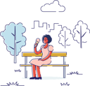 پیش‌نمایش فایل woman-sitting-at-park-bench-and-having-ice-cream-cone-4991184 از پک طبیعت