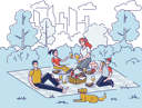 پیش‌نمایش فایل big-family-on-picnic-4990893 از پک غذا