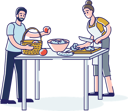 پیش‌نمایش فایل couple-preparing-healthy-breakfast-4990880 از پک غذا