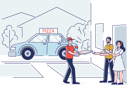 پیش‌نمایش فایل courier-delivering-pizza-4990898 از پک غذا