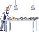 پیش‌نمایش فایل female-rolling-out-dough-and-making-fresh-bakery-products-4990848 از پک غذا