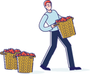 پیش‌نمایش فایل man-carrying-grapes-basket-4990918 از پک غذا