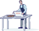 پیش‌نمایش فایل man-packing-pizza-4990897 از پک غذا