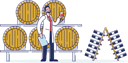 پیش‌نمایش فایل man-tasting-wine-in-cellar-with-wooden-barrels-4990921 از پک غذا
