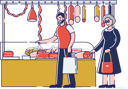 پیش‌نمایش فایل people-choosing-and-buying-meat-and-standing-in-queue-4990858 از پک غذا