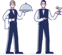 پیش‌نمایش فایل waiters-serving-tasty-dishes-for-customers-4990900 از پک غذا