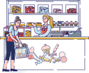پیش‌نمایش فایل woman-buying-candies-in-candy-shop-4990861 از پک غذا